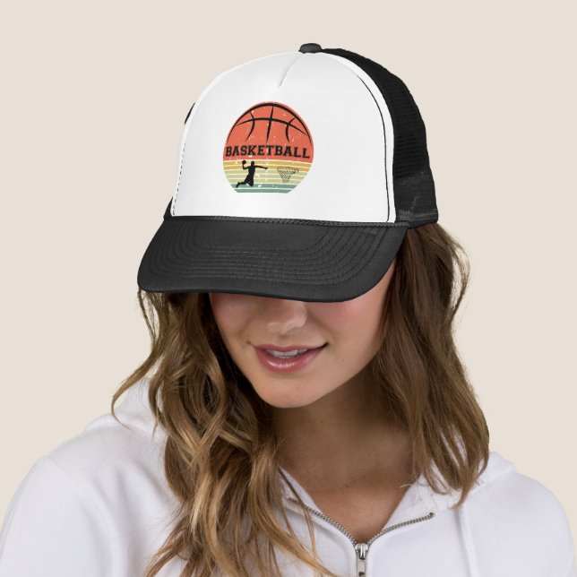 Basketball vintage player slam dunk  trucker hat (In Situ)