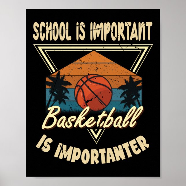 Basketball Vintage Slogan Funny  Poster (Front)