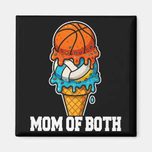 Basketball Volleyball Mum Ice Cream Drip Summer Ga Magnet