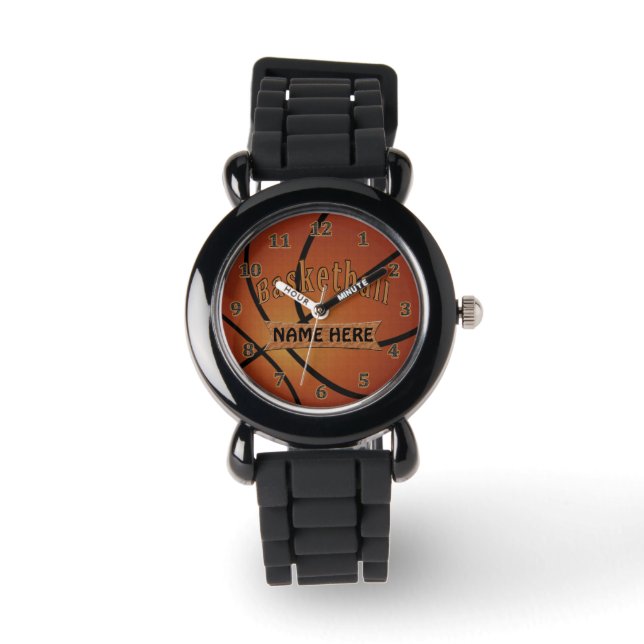 BASKETBALL WATCH, Personalised Basketball Gifts Watch (Front)