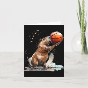 Basketball Watercolor Basketball Player Artwork Ca Card