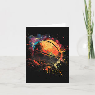 Basketball Watercolor Basketball Player Drawing Ar Card