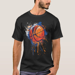 Basketball Watercolor Drawing Artwork Basketball L T-Shirt