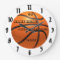 Basketball white and black clock with Player Name