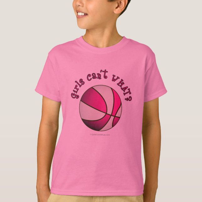 Basketball - White/Pink T-Shirt (Front)