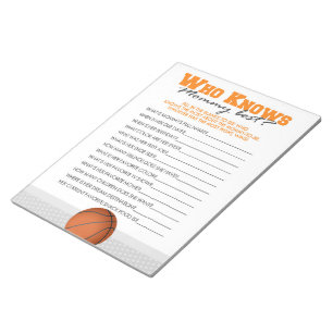 Basketball Who Knows Mummy Best Baby Game Pack Notepad