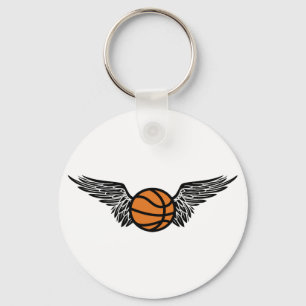 basketball. winged. key ring