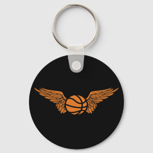 basketball. winged. key ring