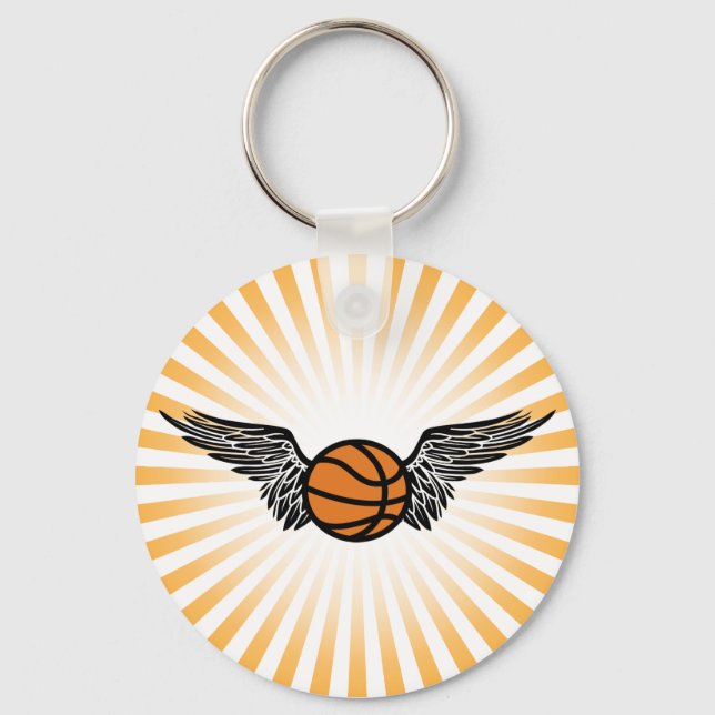 basketball. winged. key ring (Front)