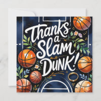 Basketball with ball Thanks a slam dunk wedding