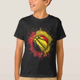 Basketball With Belgium Flag T-Shirt