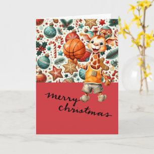 Basketball with Christmas themed for player Card