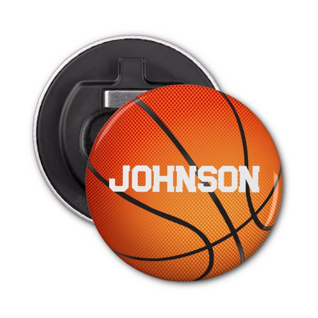 Basketball with Custom Name  Bottle Opener (Front)