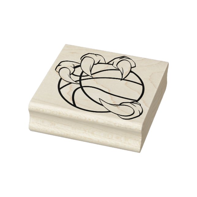 Basketball with Dragon Claws Rubber Stamp (Stamp)