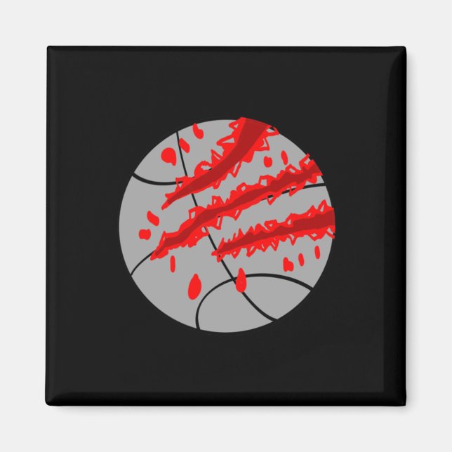 Basketball With Red Claw  Magnet (Front)