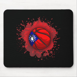 Basketball With Taiwan Flag Mouse Pad