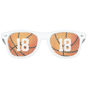 Basketball with your own number Sports Gift Retro Sunglasses