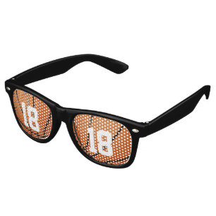 Basketball with your own number Sports Gift Retro Sunglasses
