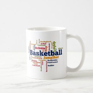 Basketball Word Cloud Coffee Mug