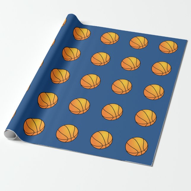 Basketball Wrapping Paper (Unrolled)