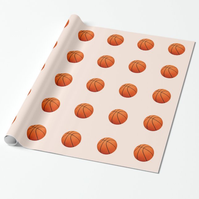 Basketball Wrapping Paper (Unrolled)