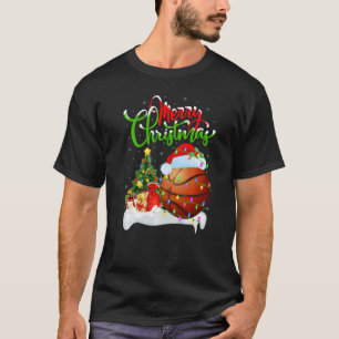 Basketball Xmas Decorations Santa Basketball Chri T-Shirt