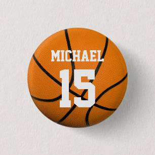Basketball Your Name 3 Cm Round Badge