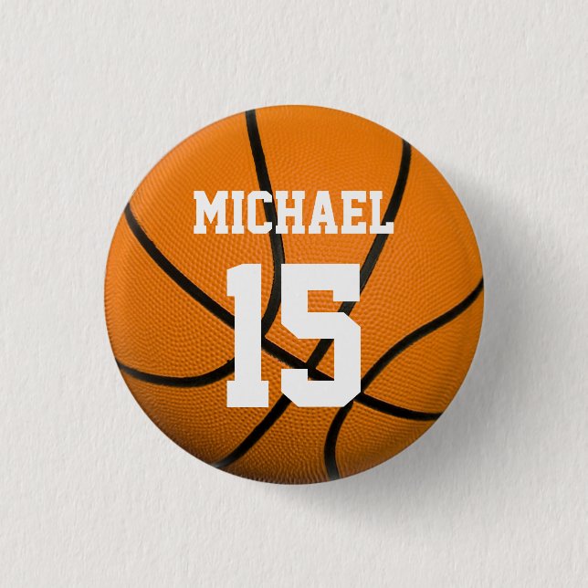 Basketball Your Name 3 Cm Round Badge (Front)