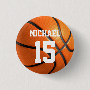 Basketball Your Name 3 Cm Round Badge