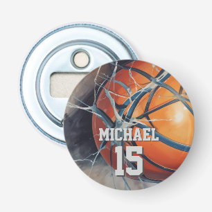 Basketball Your Name Bottle Opener