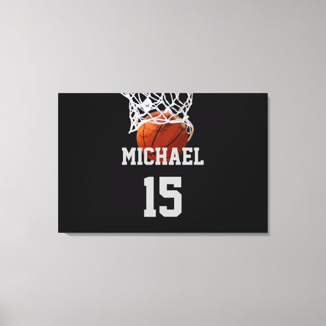 Basketball Your Name Canvas Print (Front)