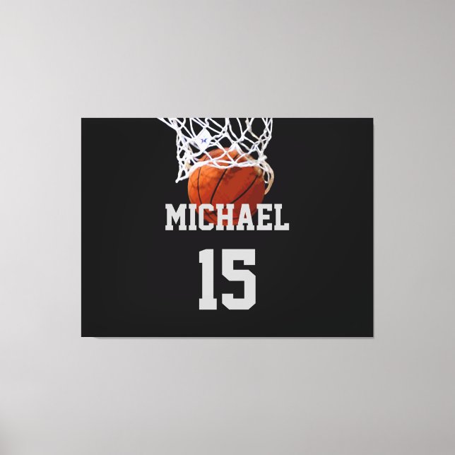Basketball Your Name Canvas Print (Front)