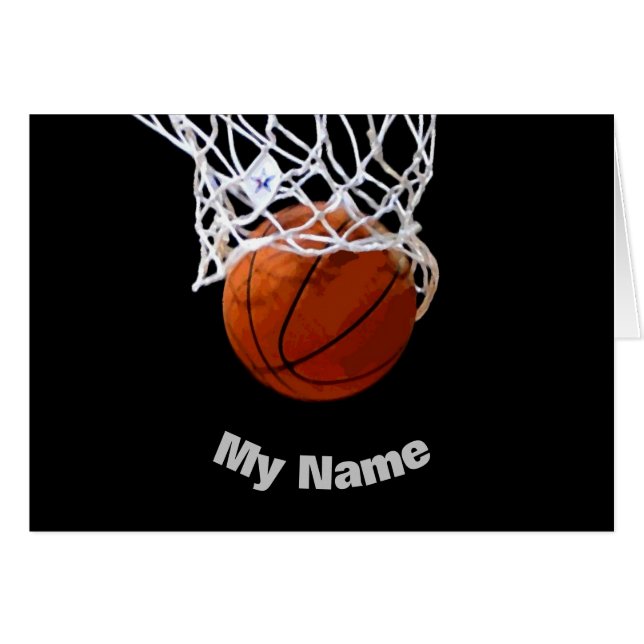 Basketball Your Name Card (Front Horizontal)