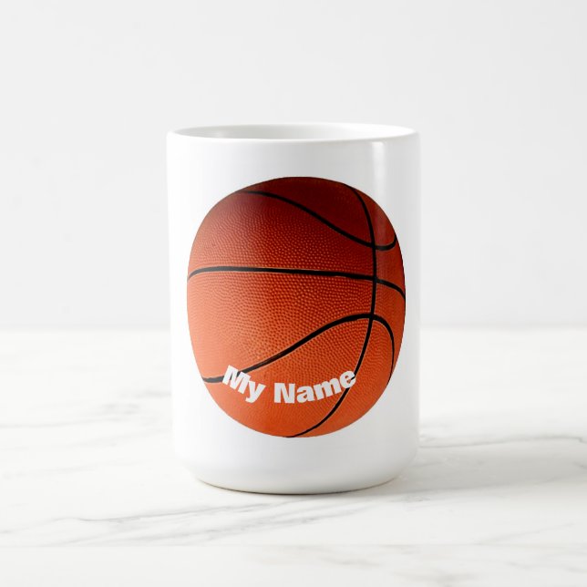Basketball Your Name Custom Coffee Mug (Center)