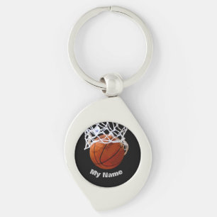 Basketball Your Name Custom Key Ring