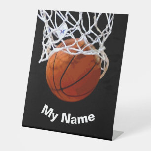 Basketball Your Name Custom Pedestal Sign