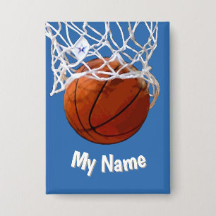 Basketball Your Name Custom Steel Blue Background
