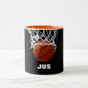 Basketball Your Name Custom Two-Tone Coffee Mug