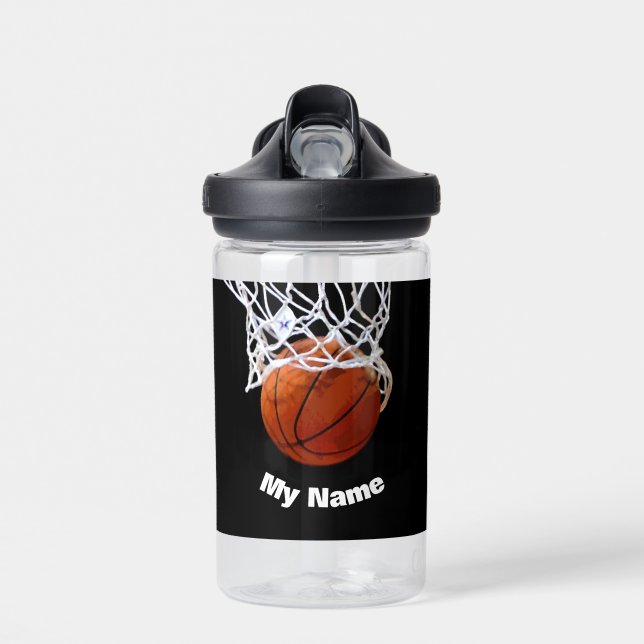 Basketball Your Name Custom Water Bottle (Front)
