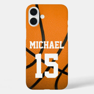 Basketball Your Name Customisable iPhone 16 Plus Case