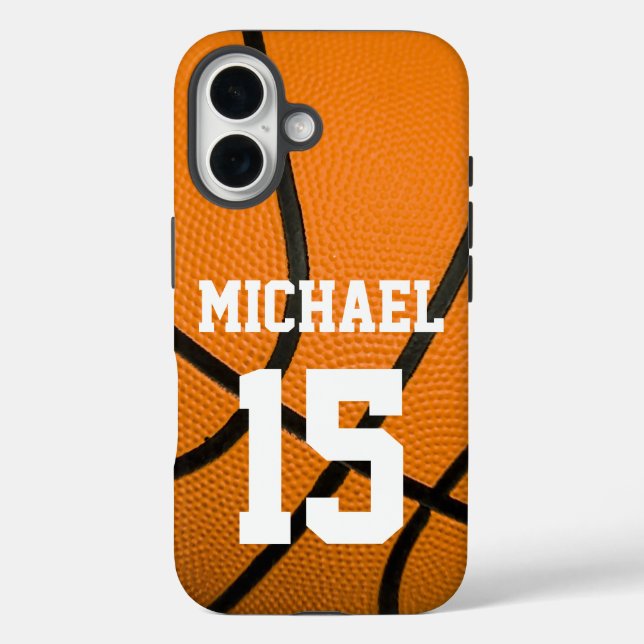 Basketball Your Name Customisable Case-Mate iPhone Case (Back)
