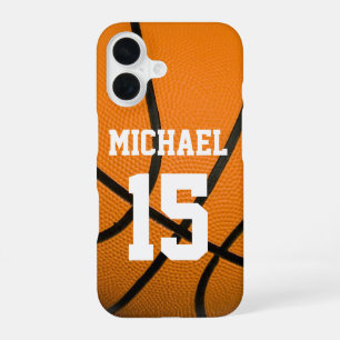 Basketball Your Name Customisable iPhone 16 Case