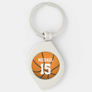 Basketball Your Name Customisable Key Ring