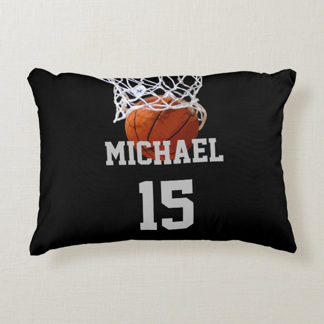 Basketball Your Name Decorative Cushion (Front)