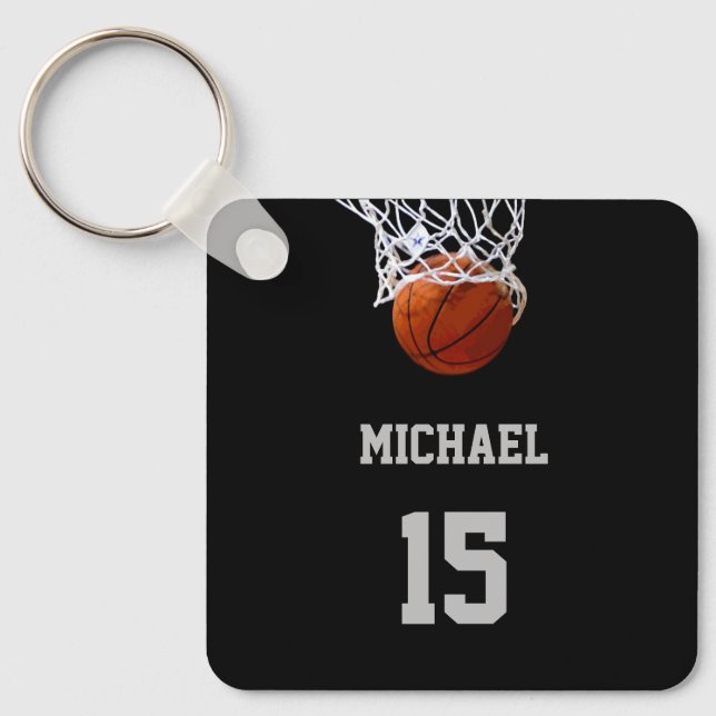 Basketball Your Name Key Ring (Front)
