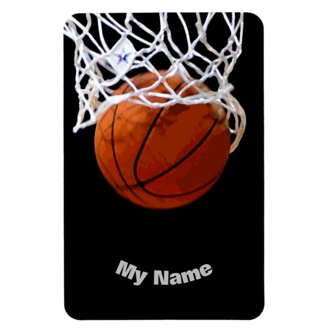 Basketball Your Name Magnet (Vertical)