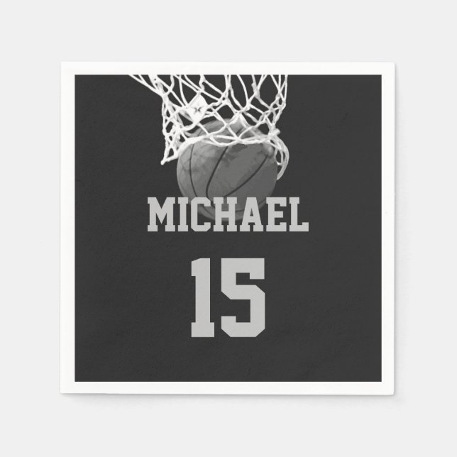 Basketball Your Name Napkin (Front)