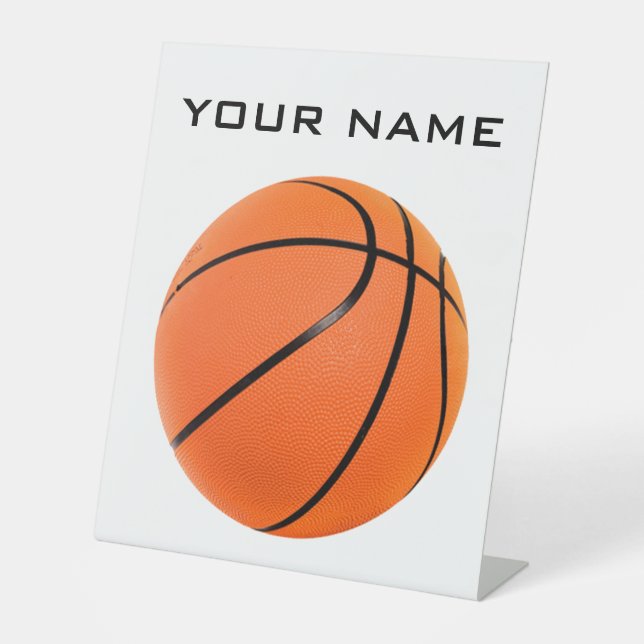 Basketball Your Name Pedestal Sign (Front)