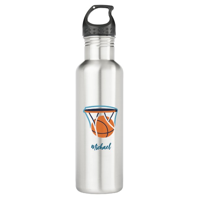 Basketball Your Name Personal  710 Ml Water Bottle (Front)
