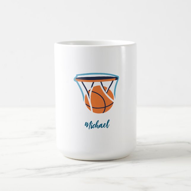 Basketball Your Name Personal  Coffee Mug (Center)